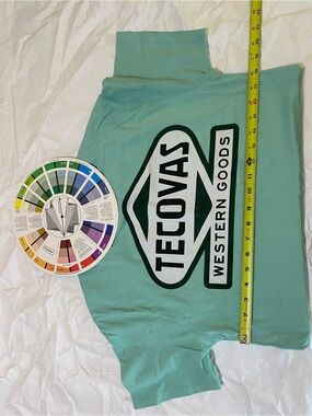 Tecovas Seafoam Green Logo T‑Shirt with Black & White Print
